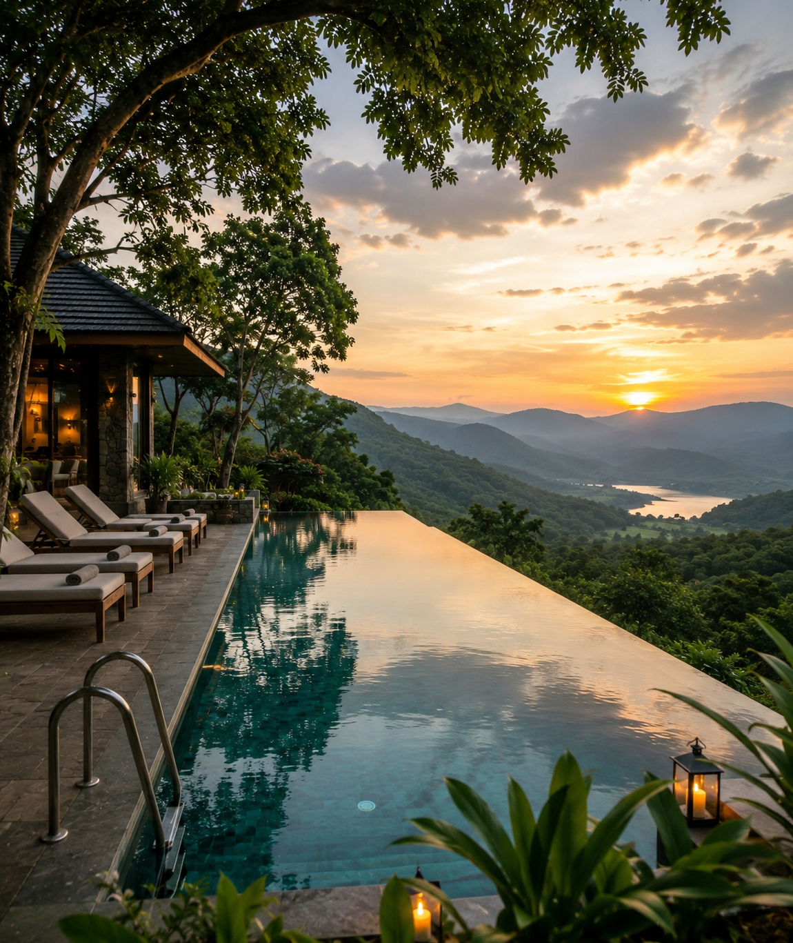 Best resort in Mulshi with infinity pool and mountain views