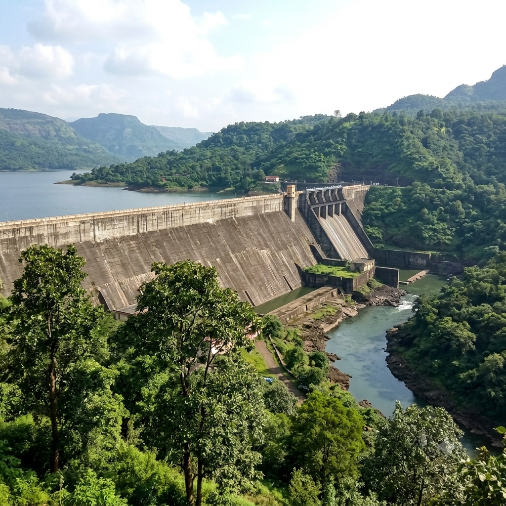 Luxury Resort in Mulshi | Best Weekend Getaway Near Pune | MIRAYA Scenic view of Mulshi Dam near MIRAYA luxury resort